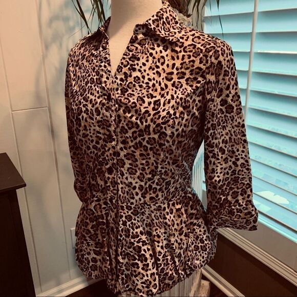 Harve Benard Animal print bubble top - Picture 1 of 7